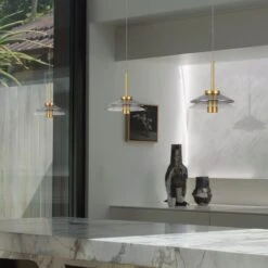 VONN LIGHTING VONN Artisan Verona VAP2311BL 7" Integrated LED ETL Certified Height Adjustable Pendant, With Glass Shade, Black -VONN LIGHTING VAP2311BL IMAGE 5