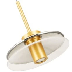 VONN LIGHTING VONN Artisan Verona VAP2311BL 7" Integrated LED ETL Certified Height Adjustable Pendant, With Glass Shade, Black