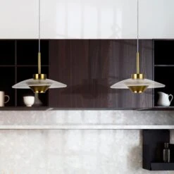 VONN LIGHTING VONN Artisan Ferrara VAP2321AB 7" Integrated LED ETL Certified Height Adjustable Pendant, Antique Brass -VONN LIGHTING VAP2321AB IMAGE 5