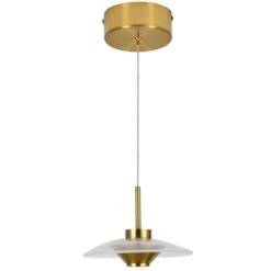 VONN LIGHTING VONN Artisan Ferrara VAP2321AB 7" Integrated LED ETL Certified Height Adjustable Pendant, Antique Brass -VONN LIGHTING VAP2321AB IMAGE WB2