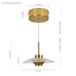 VONN LIGHTING VONN Artisan Ferrara VAP2321AB 7" Integrated LED ETL Certified Height Adjustable Pendant, Antique Brass -VONN LIGHTING VAP2321AB IMAGE WB7