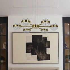 VONN LIGHTING VONN Artisan Milano VAP2336AB 25" Integrated LED ETL Certified Pendant, Height Adjustable Chandelier, Antique Brass -VONN LIGHTING VAP2336AB IMAGE 3