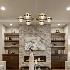 VONN LIGHTING VONN Artisan Milano VAP2336AB 25" Integrated LED ETL Certified Pendant, Height Adjustable Chandelier, Antique Brass -VONN LIGHTING VAP2336AB IMAGE 5