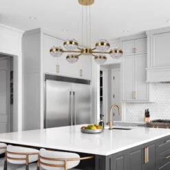 VONN LIGHTING VONN Artisan Milano VAP2336AB 25" Integrated LED ETL Certified Pendant, Height Adjustable Chandelier, Antique Brass -VONN LIGHTING VAP2336AB IMAGE 6