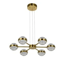 VONN LIGHTING VONN Artisan Milano VAP2336AB 25" Integrated LED ETL Certified Pendant, Height Adjustable Chandelier, Antique Brass -VONN LIGHTING VAP2336AB IMAGE WB3