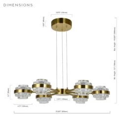 VONN LIGHTING VONN Artisan Milano VAP2336AB 25" Integrated LED ETL Certified Pendant, Height Adjustable Chandelier, Antique Brass -VONN LIGHTING VAP2336AB IMAGE WB7