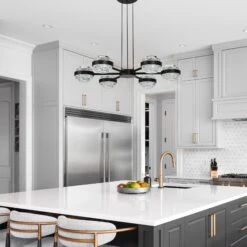 VONN LIGHTING VONN Artisan Milano VAP2336BL 25" Integrated LED ETL Certified Pendant, Height Adjustable Chandelier, Black -VONN LIGHTING VAP2336BL IMAGE 3