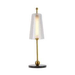 VONN LIGHTING VONN Artisan Toscana VAT6101AB 20" Height Integrated LED ETL Certified Table Lamp With Touch Base Dimming