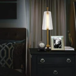 VONN LIGHTING VONN Artisan Toscana VAT6101AB 20" Height Integrated LED ETL Certified Table Lamp With Touch Base Dimming -VONN LIGHTING VAT6101AB IMAGE 2