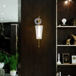 VONN LIGHTING VONN Artisan Toscana VAW1101AB 5" Integrated LED ETL Certified Wall Sconce Light With Glass Shade -VONN LIGHTING VAW1101AB IMAGE 5