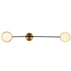 VONN LIGHTING VONN Artisan Torino VAW1192AB 39" Integrated LED ETL Certified Wall Sconce, Rotating LED Circular Disks, Antique Brass -VONN LIGHTING VAW1192AB IMAGE 1