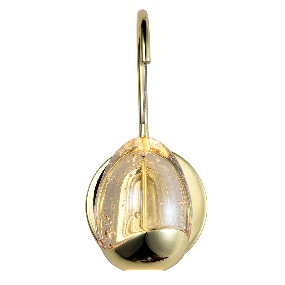 VONN LIGHTING VONN Artisan Venezia VAW1201GL 5" Integrated LED ETL Certified Wall Sconce Light With Glass Shade, Gold 11 VONN LIGHTING VONN Artisan Venezia VAW1201GL 5" Integrated LED ETL Certified Wall Sconce Light With Glass Shade, Gold - Image 9