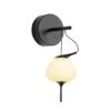 VONN LIGHTING VONN Artisan Lecce VAW1221BL 5" Integrated LED ETL Certified Wall Sconce Light With Glass Shade In Black