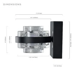 VONN LIGHTING VONN Artisan Milano VAW1331BL 6" 1-Light Integrated LED ETL Certified Wall Sconce Lighting, Black -VONN LIGHTING VAW1331BL IMAGE WB7