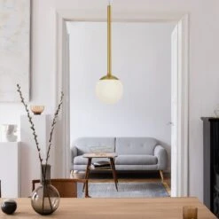 VONN LIGHTING VONN Capri VCP2101AB 5" 1-Light Integrated LED ETL Certified Height Adjustable Pendant, With Glass Shade, Black -VONN LIGHTING VCP2101AB IMAGE 4