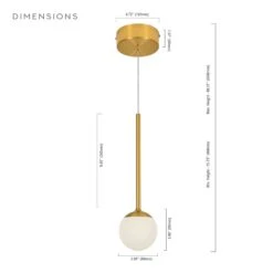 VONN LIGHTING VONN Capri VCP2101AB 5" 1-Light Integrated LED ETL Certified Height Adjustable Pendant, With Glass Shade, Black -VONN LIGHTING VCP2101AB IMAGE WB7 d3c3cfae 3e9d 4eab b9dd 9db3ba5dd0cd