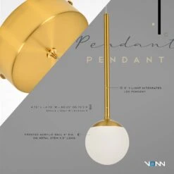 VONN LIGHTING VONN Capri VCP2101AB 5" 1-Light Integrated LED ETL Certified Height Adjustable Pendant, With Glass Shade, Black -VONN LIGHTING VCP2101AB INFOGRAPH cd5187e1 13a1 490c 8fe5 2a8782567b1f