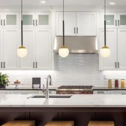 VONN LIGHTING VONN Capri VCP2101BL 5" 1-Light Integrated LED ETL Certified Height Adjustable Pendant, With Glass Shade, Black -VONN LIGHTING VCP2101BL IMAGE 6