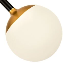 VONN LIGHTING VONN Capri VCP2101BL 5" 1-Light Integrated LED ETL Certified Height Adjustable Pendant, With Glass Shade, Black