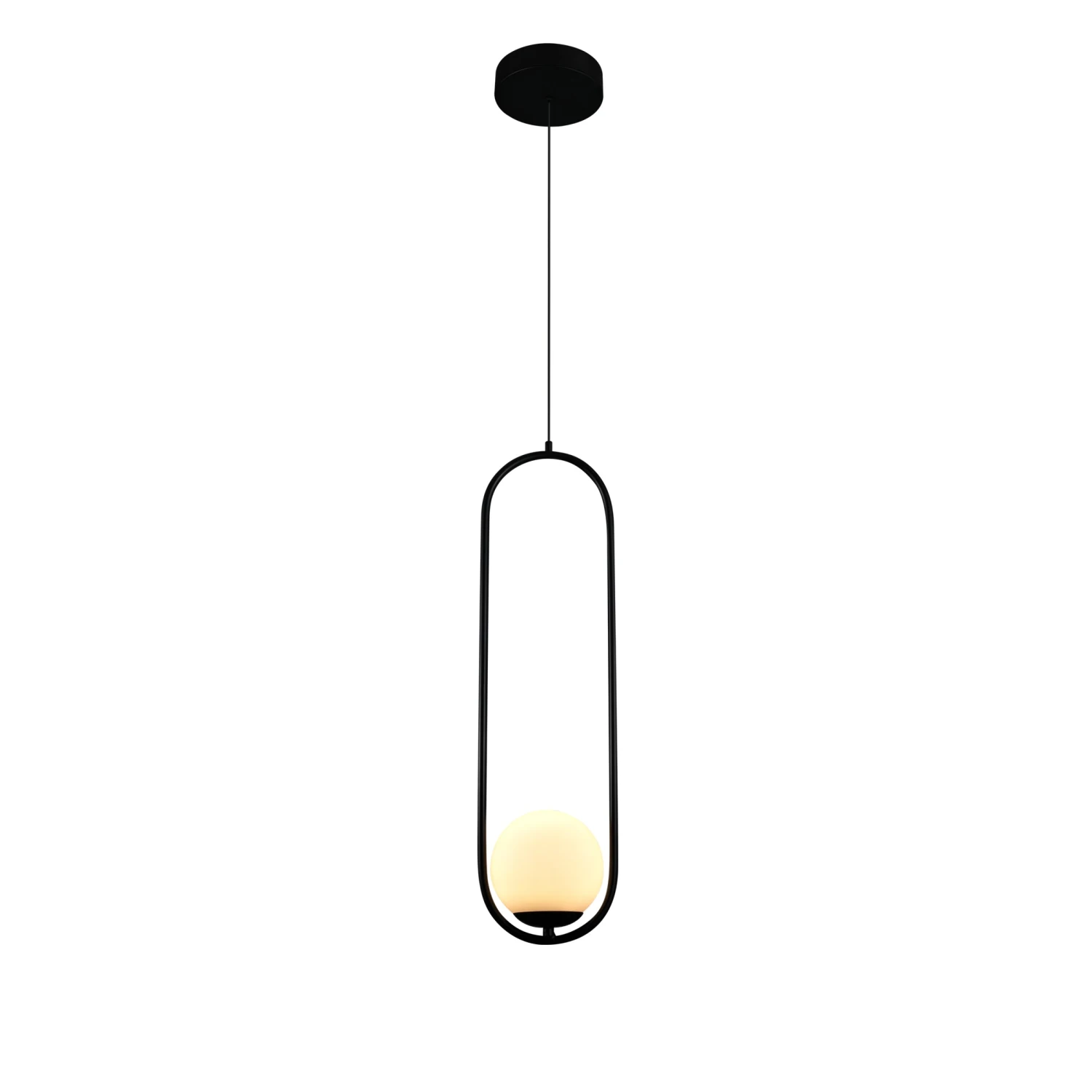 VONN LIGHTING VONN Capri VCP2105BL 7" Integrated LED ETL Certified Height Adjustable Pendant With Glass Shade In Black 9 VONN LIGHTING VONN Capri VCP2105BL 7" Integrated LED ETL Certified Height Adjustable Pendant With Glass Shade In Black - Image 7