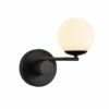 VONN LIGHTING VONN Capri VCW1108BL 9" Integrated LED ETL Certified Wall Sconce Light In Black With 1 Glass Shade