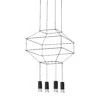 VONN LIGHTING VONN Expression VEP28004BL 18" 4-Light ETL Certified Integrated LED Height Adjustable Pendant In Black -VONN LIGHTING VEP28004BL IMAGE 1