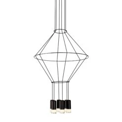 VONN LIGHTING VONN Expression VEP2820617BL 17.75" 6-Light ETL Certified Integrated LED Height Adjustable Pendant In Black