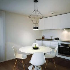 VONN LIGHTING VONN Expression VEP28206BL 24" 6-Light ETL Certified Integrated LED Height Adjustable Pendant In Black -VONN LIGHTING VEP28206BL IMAGE 3 1