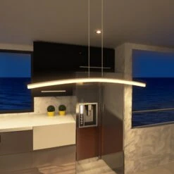 VONN LIGHTING VONN Haeidi VMC31510AL 32" LED Chandelier, Adjustable Suspension Fixture, Modern Linear Chandelier Light, Silver -VONN LIGHTING VMC31510AL IMAGE 3