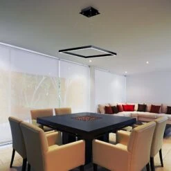 VONN LIGHTING VONN Atria VMC31620BL 20" Integrated LED ETL Certified Square Chandelier Pendant Height Adjustable Chandelier In Black -VONN LIGHTING VMC31620BL IMAGE 8