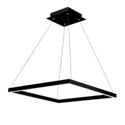 VONN LIGHTING VONN Atria VMC31620BL 20" Integrated LED ETL Certified Square Chandelier Pendant Height Adjustable Chandelier In Black -VONN LIGHTING VMC31620BL IMAGE WB1