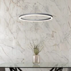 VONN LIGHTING VONN Tania VMC31640AL 24" Integrated LED ETL Certified Pendant, Height Adjustable Ring Chandelier In Silver 15 VONN LIGHTING VONN Tania VMC31640AL 24" Integrated LED ETL Certified Pendant, Height Adjustable Ring Chandelier In Silver -VONN LIGHTING VMC31640AL IMAGE 4