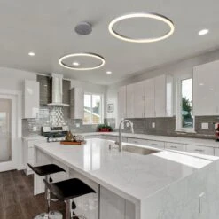 VONN LIGHTING VONN Tania VMC31640AL 24" Integrated LED ETL Certified Pendant, Height Adjustable Ring Chandelier In Silver 17 VONN LIGHTING VONN Tania VMC31640AL 24" Integrated LED ETL Certified Pendant, Height Adjustable Ring Chandelier In Silver -VONN LIGHTING VMC31640AL IMAGE 6