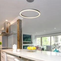 VONN LIGHTING VONN Tania VMC31640AL 24" Integrated LED ETL Certified Pendant, Height Adjustable Ring Chandelier In Silver 18 VONN LIGHTING VONN Tania VMC31640AL 24" Integrated LED ETL Certified Pendant, Height Adjustable Ring Chandelier In Silver -VONN LIGHTING VMC31640AL IMAGE 7