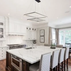 VONN LIGHTING VONN Atria Duo VMC31710AL 29" Integrated LED ETL Certified Square Chandelier, Height Adjustable Silver Pendant -VONN LIGHTING VMC31710AL IMAGE 4