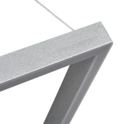 VONN LIGHTING VONN Atria Duo VMC31710AL 29" Integrated LED ETL Certified Square Chandelier, Height Adjustable Silver Pendant -VONN LIGHTING VMC31710AL IMAGE WB3