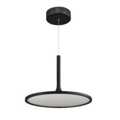 VONN LIGHTING VONN Salm VMC31810BL 17" Integrated LED ETL Certified Pendant, Height Adjustable Disc Chandelier In Black -VONN LIGHTING VMC31810BL IMAGE WB2 1