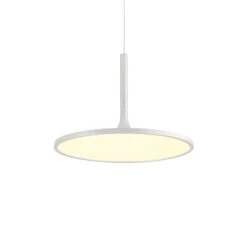 VONN LIGHTING VONN Salm VMC31810SW 17" Integrated LED ETL Certified Pendant, Height Adjustable Disc Chandelier In White