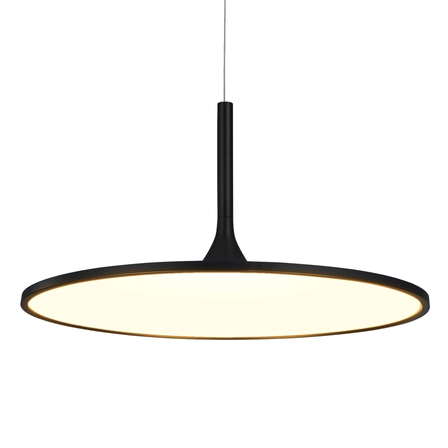 VONN LIGHTING VONN Salm VMC31820BL 24" Integrated LED ETL Certified Pendant, Height Adjustable Disc Chandelier In Black 3 VONN LIGHTING VONN Salm VMC31820BL 24" Integrated LED ETL Certified Pendant, Height Adjustable Disc Chandelier In Black