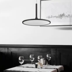 VONN LIGHTING VONN Salm VMC31820BL 24" Integrated LED ETL Certified Pendant, Height Adjustable Disc Chandelier In Black 18 VONN LIGHTING VONN Salm VMC31820BL 24" Integrated LED ETL Certified Pendant, Height Adjustable Disc Chandelier In Black -VONN LIGHTING VMC31820BL IMAGE 6