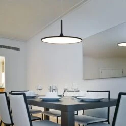 VONN LIGHTING VONN Salm VMC31820BL 24" Integrated LED ETL Certified Pendant, Height Adjustable Disc Chandelier In Black 19 VONN LIGHTING VONN Salm VMC31820BL 24" Integrated LED ETL Certified Pendant, Height Adjustable Disc Chandelier In Black -VONN LIGHTING VMC31820BL IMAGE 7