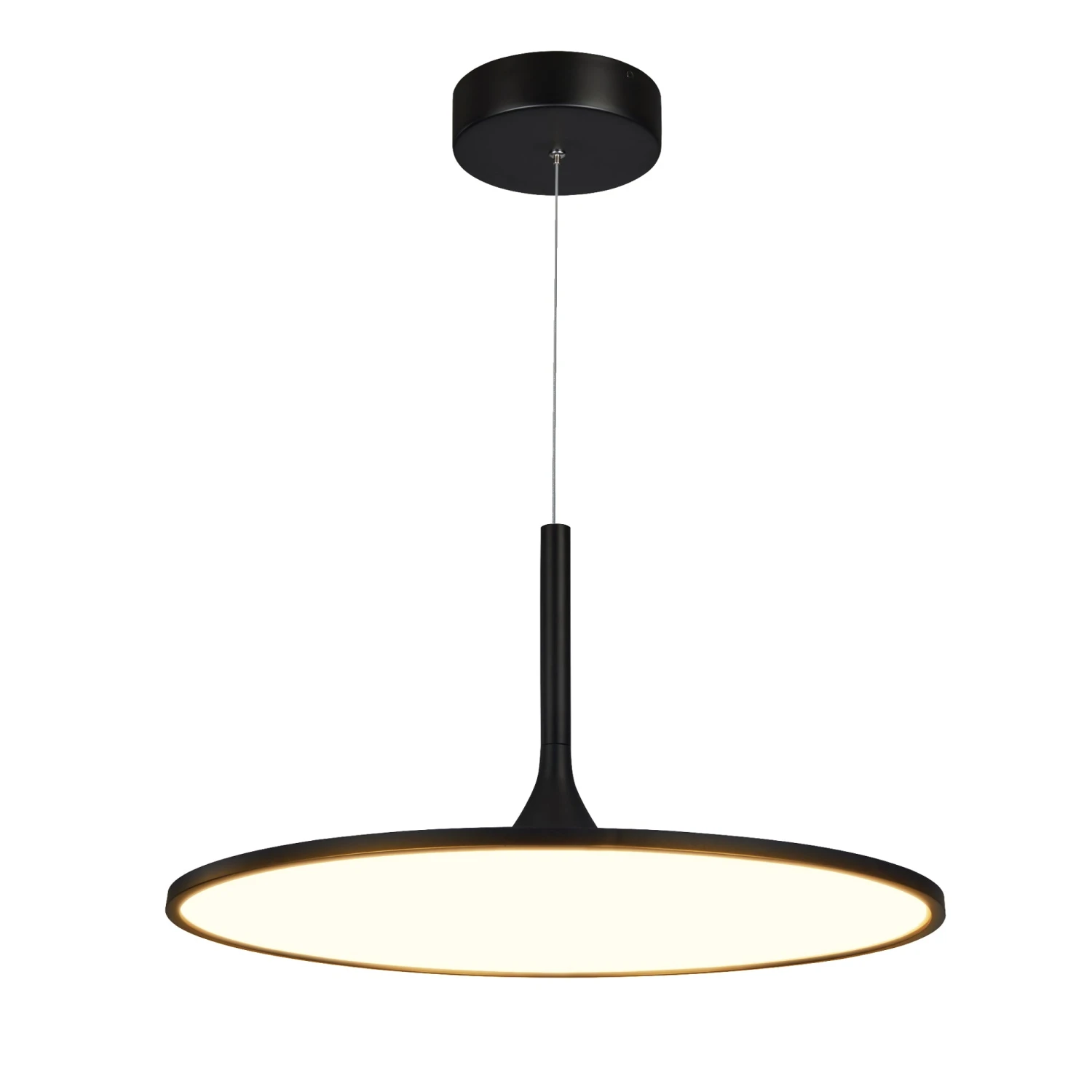 VONN LIGHTING VONN Salm VMC31820BL 24" Integrated LED ETL Certified Pendant, Height Adjustable Disc Chandelier In Black 12 VONN LIGHTING VONN Salm VMC31820BL 24" Integrated LED ETL Certified Pendant, Height Adjustable Disc Chandelier In Black - Image 10
