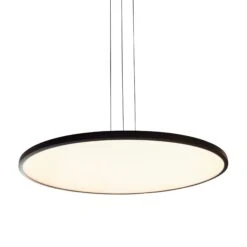 VONN LIGHTING VONN Salm VMC31840BL 24" Integrated LED ETL Certified Pendant Light Height Adjustable Disc Chandelier, Black