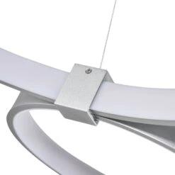 VONN LIGHTING VONN Capella VMC32410AL 50" Integrated LED ETL Certified Chandelier Height Adjustable Ring Pendant In Silver -VONN LIGHTING VMC32410AL IMAGE WB3