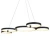 VONN LIGHTING VONN Capella VMC32410BL 50" Integrated LED ETL Certified Chandelier Height Adjustable Ring Pendant In Black -VONN LIGHTING VMC32410BL IMAGE 1