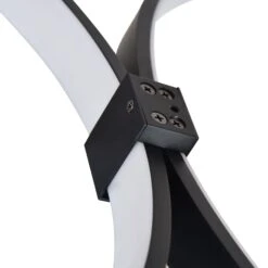 VONN LIGHTING VONN Capella VMC32410BL 50" Integrated LED ETL Certified Chandelier Height Adjustable Ring Pendant In Black -VONN LIGHTING VMC32410BL IMAGE WB3