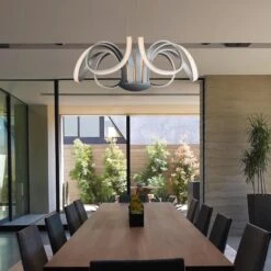 VONN LIGHTING VONN Capella VMC32420AL 30" Integrated LED ETL Certified Chandelier Height Adjustable Pendant In Silver 17 VONN LIGHTING VONN Capella VMC32420AL 30" Integrated LED ETL Certified Chandelier Height Adjustable Pendant In Silver -VONN LIGHTING VMC32420AL IMAGE 4