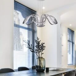 VONN LIGHTING VONN Capella VMC32420AL 30" Integrated LED ETL Certified Chandelier Height Adjustable Pendant In Silver 18 VONN LIGHTING VONN Capella VMC32420AL 30" Integrated LED ETL Certified Chandelier Height Adjustable Pendant In Silver -VONN LIGHTING VMC32420AL IMAGE 5