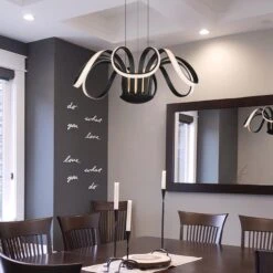 VONN LIGHTING VONN Capella VMC32420BL 30" Integrated LED ETL Certified Chandelier Height Adjustable Pendant In Black -VONN LIGHTING VMC32420BL IMAGE 4