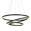 VONN LIGHTING VONN Tania Trio VMC32500BL 32" Integrated LED ETL Certified Ring Chandelier Height Adjustable Black Pendant -VONN LIGHTING VMC32500BL IMAGE 1